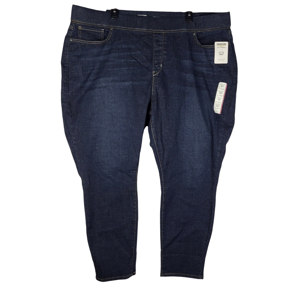 Signature Levi Strauss Skinny Jeans Women 26S Blue Pull On Shaping Denim 2020
